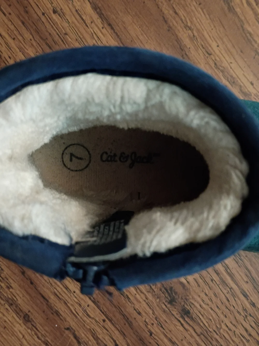 Cat & Jack Toddler Size 7 Warm Lined Ankle Boots in Teal and Navy